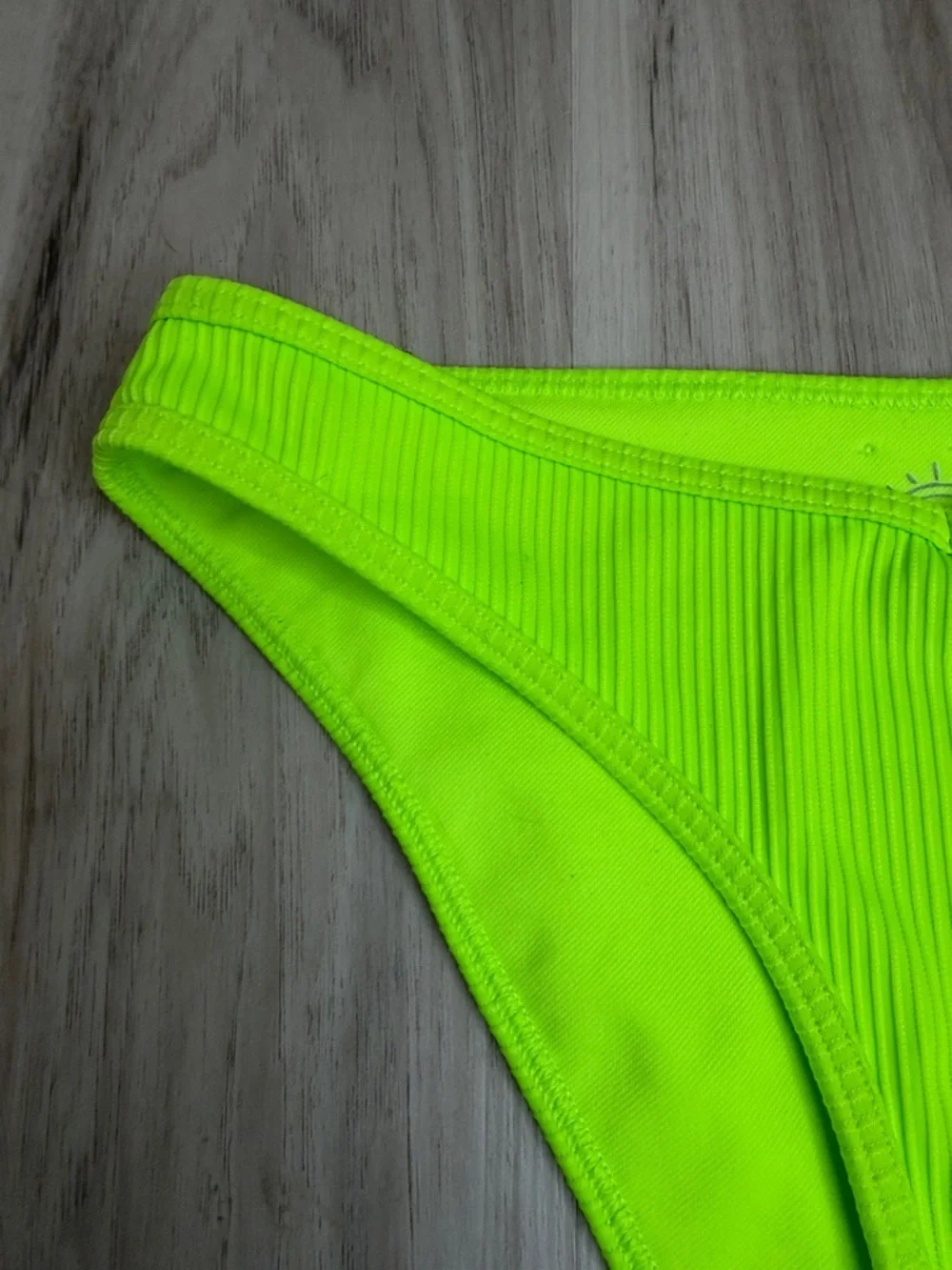 Hollister Neon Green Ribbed cheeky Bikini Bottom size XXS